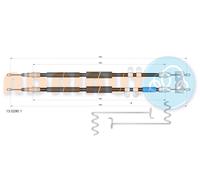 ADRIAUTO 13.0290.1 Cavo comando, Freno stazionamento per FORD