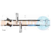 ADRIAUTO 13.0296 Cavo comando, Freno stazionamento per FORD