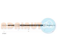 ADRIAUTO 27.0215 Cavo comando, Freno stazionamento per MERCEDES-BENZ