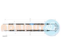 ADRIAUTO 33.0216.1 Cavo comando, Freno stazionamento per OPEL