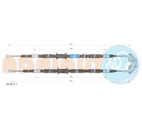 ADRIAUTO 33.0217.1 Cavo comando, Freno stazionamento per OPEL
