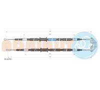 ADRIAUTO 33.0218.1 Cavo comando, Freno stazionamento per OPEL