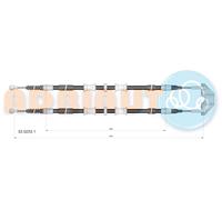 ADRIAUTO 33.0233.1 Cavo comando, Freno stazionamento per OPEL