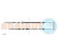 ADRIAUTO 33.0257 Cavo comando, Freno stazionamento per OPEL