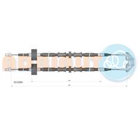ADRIAUTO 33.0283 Cavo comando, Freno stazionamento per OPEL
