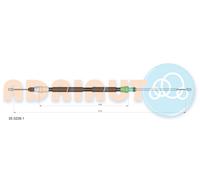 ADRIAUTO 35.0209.1 Cavo comando, Freno stazionamento per PEUGEOT
