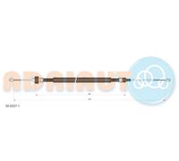 ADRIAUTO 35.0227.1 Cavo comando, Freno stazionamento per PEUGEOT