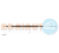 ADRIAUTO 35.0228.1 Cavo comando, Freno stazionamento per CITROËN,DS,PEUGEOT