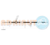 ADRIAUTO 52.0209.2 Cavo comando, Freno stazionamento per TOYOTA