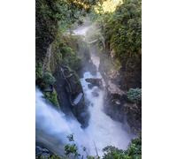 adrium Foto in legno 30 x 50 cm: Cascata del diavolo (spagnolo: Pailon del Diablo) ? Fiume di montagna e cascata nelle Ande. Banos. Ecuador (94586301)