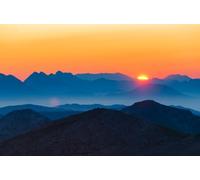 adrium Immagine acrilica 80 x 50 cm: Incredibile alba alta in montagna. Alba sulla montagna Krn, Valle di Soca, Alpi Giulie, Parco Nazionale Triglav, (174027391)