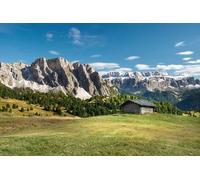 adrium Immagine acrilica 80 x 50 cm: Valle delle montagne nelle Alpi italiane. Bellissimo tramonto naturale in estate (103461507)