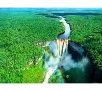 adrium Immagine acrilica 80 x 60 cm: vista aerea delle cascate di Kaieteur con un arcobaleno nella foresta pluviale amazzonica, Guyana. Uno dei più alti e potenti (257179798)