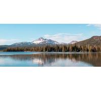 adrium Immagine in acrilico 90 x 40 cm: tranquillo e bellissimo lago al mattino, Oregon, USA. (253615019)