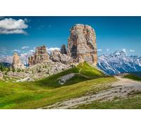adrium Immagine in alluminio composito 140 x 90 cm: sentiero vicino alle formazioni Cinque Torri Rock, Dolomiti, Italia, Europa (246894311)