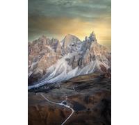 adrium Immagine in legno 30 x 50 cm: Passo rotolo nelle Dolomiti, Italia (244105860)
