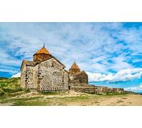 adrium Immagine in legno 50 x 30 cm: Convento di Sevanwank sul Lago di Sevan in Armenia (140638652)