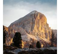adrium Immagine in legno 50 x 50 cm: Le montagne delle Dolomiti del Nord Italia (244105923)