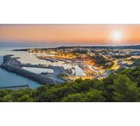 adrium Immagine in legno 70 x 40 cm: vista panoramica sulla città di Santa Maria di Leuca, Salento, Puglia. Italia. (150014305)