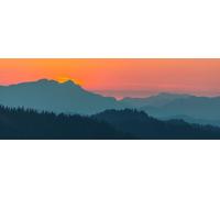 adrium Immagine poster 160 x 60 cm: sagoma di montagna all'alba in Cile, Sud America (253753685)