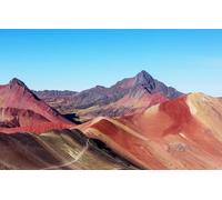 adrium Poster 110 x 70 cm: scena escursionistica in Vinicunca, regione Cusco, Perù, Montana de Siete Colores, Rainbow Berg. (85208821)