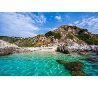 adrium Poster 140 x 90 cm: Spiaggia di Grotticelle sul Capo Vaticano ? Spiaggia paradisiaca sulla costa della Calabria ? Destinazione in Italia (246035114)