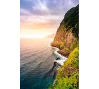 adrium Quadro composito di alluminio 30 x 50 cm: splendida vista del paesaggio costiero selvaggio con le Bridal Veil Falls a Ponta do Poiso sull'isola di Madeira. In (127337730)