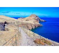 adrium Quadro composito di alluminio 50 x 30 cm: vista panoramica sulla costa selvaggia e sulle scogliere di Ponta de Sao Lourenco, isola di Madeira, Portogallo (130811508)