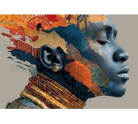 adrium Quadro composito di alluminio 70 x 50 cm: ritratto di un uomo, creato con piastrelle a mosaico luminoso. (302558253)