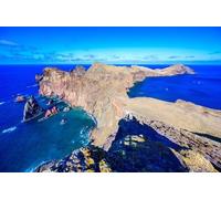 adrium Quadro composito di alluminio 80 x 50 cm: vista panoramica sulla costa selvaggia e sulle scogliere di Ponta de Sao Lourenco, isola di Madeira, Portogallo (130811628)