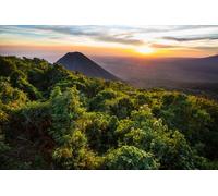 adrium Quadro composito in alluminio 120 x 80 cm: bellissimo vulcano nel Parco Nazionale Cerro Verde a El Salvador al tramonto (94230258)
