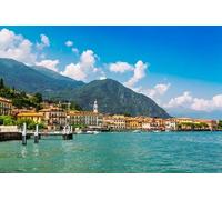 adrium Quadro composito in alluminio 50 x 30 cm: Menaggio Town sul lago Como nella regione lombarda in Italia (130067425)