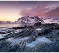 adrium Quadro composito in alluminio 70 x 60 cm: paesaggio marino all'alba. Splendido paesaggio naturale sulla riva del mare (98709406)