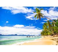 adrium Quadro composito in alluminio, 80 x 50 cm: bellissima spiaggia tropicale, El Nido Palawan (36289658)