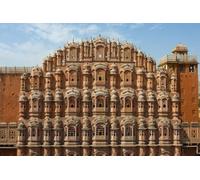 adrium Quadro composito in alluminio 80 x 50 cm: Hawa Mahal, il palazzo dei vento, Jaipur, Rajasthan, India. (21917097)