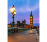 adrium Quadro composito in alluminio 90 x 120 cm: Big Ben e Westminster Bridge a Londra in Sunset, Regno Unito (72293067)