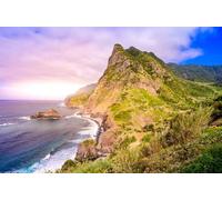 adrium Quadro in alluminio composito 50 x 30 cm: splendido scenario dell'isola di Madeira - vista dal Miradouro de Sao Cristovao sulla costa settentrionale, Sao Vicente nel (131831346)