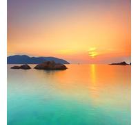 adrium Quadro in legno 60 x 60 cm: Alba sopra il mare Con Dao. Vietnam (10014675)