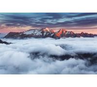 adrium Quadro su tela 90 x 60 cm: Mountain Marmolada al tramonto in Italia Dolomiti in estate (22123569)