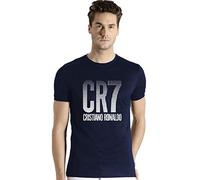 ADRO T-shirt da uomo 100% cotone Regular Fit, Blu navy, 56
