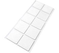 Adsamm® / 10 x feltrini autoadesivi/Bianco / 45x45 mm/Quadrato/piedini per mobili in feltro da 3.5 mm di spessore/pad protettivi per arredi