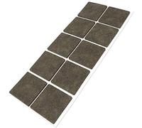 Adsamm® / 10 x feltrini autoadesivi/Marrone / 45x45 mm/Quadrato/piedini per mobili in feltro da 3.5 mm di spessore/pad protettivi per arredi
