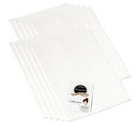 Adsamm® / 10 x fogli di feltro autoadesivo/Bianco / 200x300 mm/Rettangolare/piedini per mobili in feltro da 3.5 mm di spessore/pad protettivo per mobili e arredi
