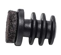 Adsamm® / 100 x puntali alettati a incastro con feltro/neri/Ø 16-18 mm/tondi/piedini in polietilene con feltro per gambe di mobili in tubolare/puntali protettivi per arredi