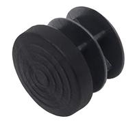 Adsamm® / 100 x puntali alettati a incastro/neri/Ø 16-18 mm/tondi/piedini in polietilene per gambe di mobili in tubolare/puntali protettivi per arredi Adsamm® Quality