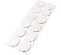 Adsamm® / 12 x feltrini autoadesivi/Bianco/ø 34 mm/Rotondo/piedini per mobili in feltro da 3.5 mm di spessore/pad protettivi per arredi