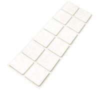 Adsamm® / 12 x feltrini autoadesivi/Bianco / 35x35 mm/Quadrato/piedini per mobili in feltro da 3.5 mm di spessore/pad protettivi per arredi