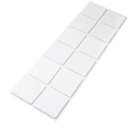 Adsamm Feltrini autoadesivi per mobili 12 pezzi Quadrati 40x40 mm Bianco spessore 3,5 mm