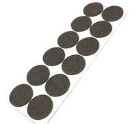 Adsamm feltrini autoadesivi per mobili 12 pezzi, rotondi ø34 mm marrone, spessore 3,5 mm