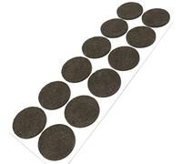 Adsamm® / 12 x feltrini autoadesivi/Marrone/ø 40 mm/Rotondo/piedini per mobili in feltro da 3.5 mm di spessore/pad protettivi per arredi